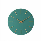 Ceas perete verde auriu Time Line 40x5 cm