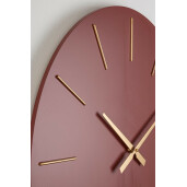 Ceas perete caramiziu auriu Timeline 60x5 cm
