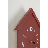 Ceas perete cu pendul caramiziu Home 24x5.5x37.5 cm