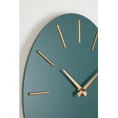 Ceas perete verde auriu Time Line 40x5 cm