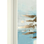 Tablou canvas in ulei albastru auriu 82.6x4.3x122.6 cm