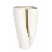 Vaza flori ceramica bej Maeli 20x23x33.5 cm