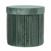 Taburet catifea verde Jocelyn 38x38x38 cm