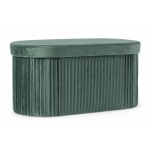 Banca catifea verde Jocelyn 76x38x38 cm