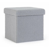 Taburet textil gri Joris 38x38x38 cm
