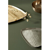 Set 2 tavi decorative aluminiu auriu Chisel 38x34x2.5 cm