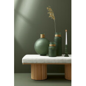 Set 4 vaze flori sticla verde 15x45 cm