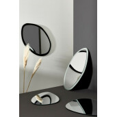Oglinda perete mdf negru Asteroid 51x1x79 cm