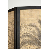 Paravan decorativ lemn bambus negru maro Fajiko 120x2x180 cm