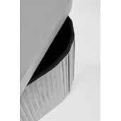 Banca catifea gri Jocelyn 76x38x38 cm