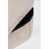 Banca catifea bej Jocelyn 76x38x38 cm