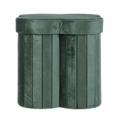 Taburet catifea verde Jocelyn 40x40x40 cm