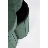 Taburet catifea verde Jocelyn 40x40x40 cm