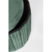 Taburet catifea verde Jocelyn 38x38x38 cm