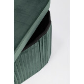 Banca catifea verde Jocelyn 76x38x38 cm