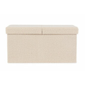 Banca textil bej Joris 76x38x38 cm