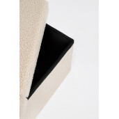 Banca textil bej Joris 76x38x38 cm