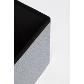 Banca textil gri Joris 76x38x38 cm