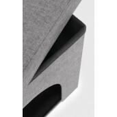 Casuta animale mdf textil gri 38x38x38 cm