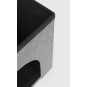 Casuta animale mdf textil gri 38x38x38 cm
