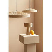 Veioza metal rafie natur Kanda 25x38 cm