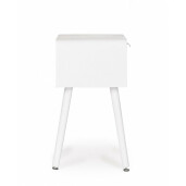 Noptiera lemn alb natur Charley 40x30x57 cm