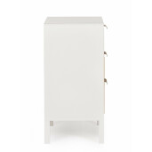 Comoda 3 sertare lemn alb natur Charley 40x30x62 cm