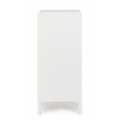 Comoda 5 sertare lemn alb natur Charley 40x30x92 cm