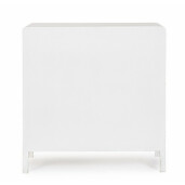 Comoda 4 sertare 1 usa lemn alb natur Charley 80x40x82 cm