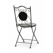 Set 2 scaune gradina fier ceramica Mykonos 38x46x92 cm