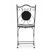 Set 2 scaune gradina fier ceramica Mykonos 38x46x92 cm