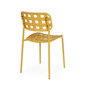 Set 4 scaune gradina otel galben Clover 52x40x80h