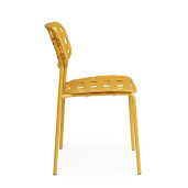 Set 4 scaune gradina otel galben Clover 52x40x80h