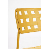 Set 4 scaune gradina otel galben Clover 52x40x80h