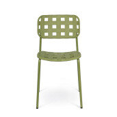 Set 4 scaune gradina otel verde Clover 52x40x80h