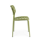 Set 4 scaune gradina otel verde Clover 52x40x80h