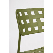 Set 4 scaune gradina otel verde Clover 52x40x80h