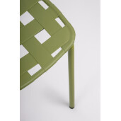 Set 4 scaune gradina otel verde Clover 52x40x80h