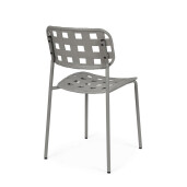 Set 4 scaune gradina otel gri Clover 52x40x80h