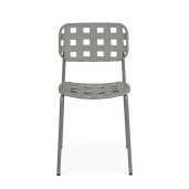 Set 4 scaune gradina otel gri Clover 52x40x80h