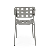 Set 4 scaune gradina otel gri Clover 52x40x80h
