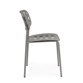 Set 4 scaune gradina otel gri Clover 52x40x80h