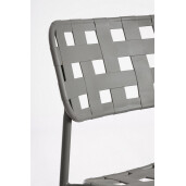 Set 4 scaune gradina otel gri Clover 52x40x80h