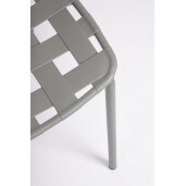 Set 4 scaune gradina otel gri Clover 52x40x80h