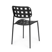 Set 4 scaune gradina otel negru Clover 52x40x80h