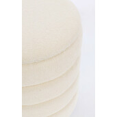Set 2 tabureti textil alb Katerina 33.5x38.5 cm, 40x44.5 cm