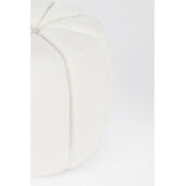 Taburet textil alb metal auriu Karolina 44x39 cm