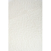 Taburet textil alb lemn natur 45x38 cm