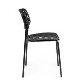 Set 4 scaune gradina otel negru Clover 52x40x80h