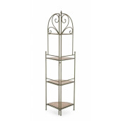 Raft 4 polite otel verde mdf natur Guenda 48x35x165.5 cm